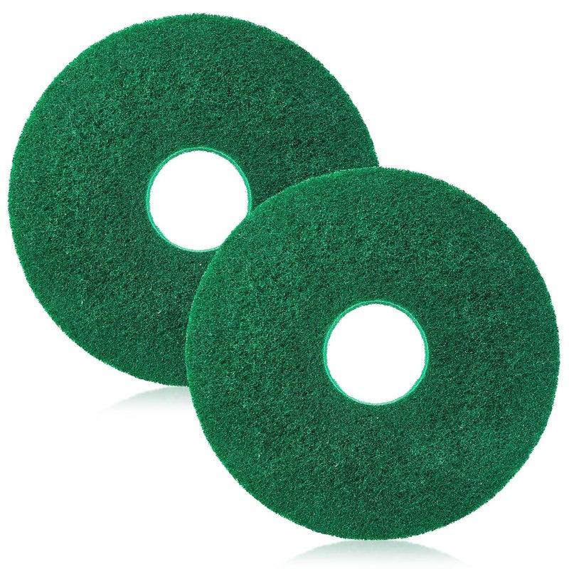 KEYDINHT 437.056 Cleaning Orbiter Pads for 550Mc Orbiter Hard Floor Machine, 12" Commercial Floor Scrubber Pads Polish Pads -to Daily Heavy-Duty Cleaning and Light Stripping, Non Woven, Greens, 2 PC - Image 1